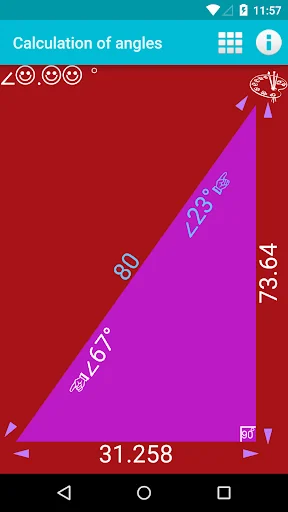 Calculation of angles