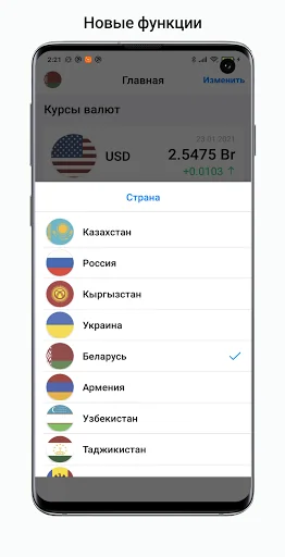 Belarus exchange rates screenshot 2