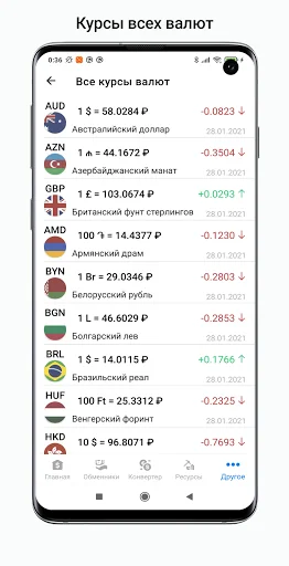 Exchange rates of Russia screenshot 4