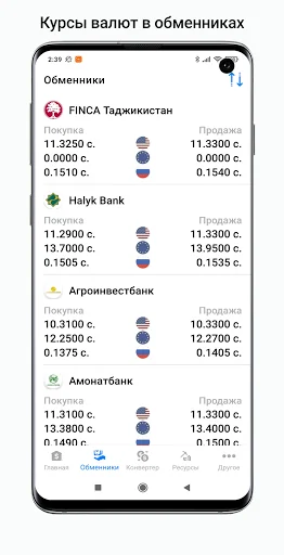 Tajikistan exchange rates screenshot 3