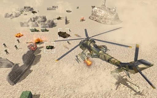 Gunship Helicopter Air Attack