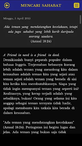 Amsal Hari Ini