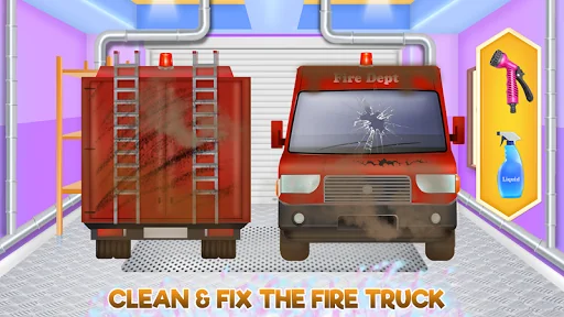 Emergency Vehicles at Car Wash
