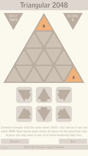 Triangular 2048 - Logic Puzzle