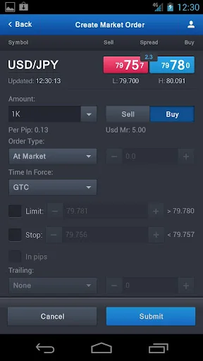 FXCM Trading Station Mobile screenshot 4