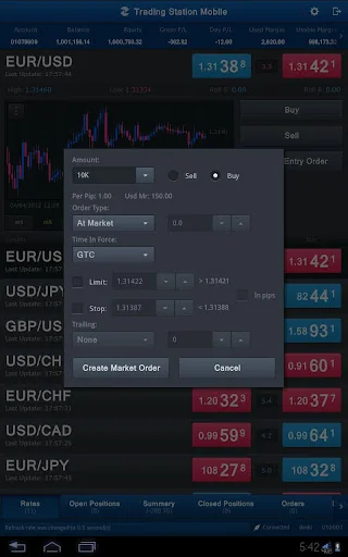 FXCM Trading Station Tablet screenshot 3