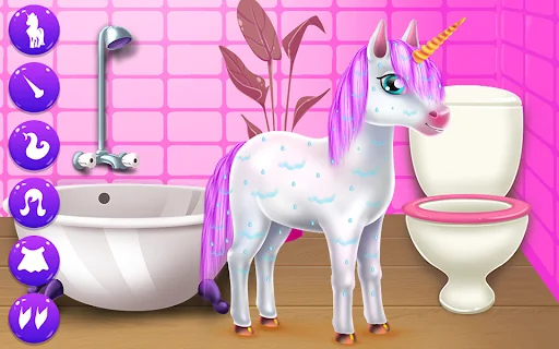 Cute Unicorn Caring & Dressup