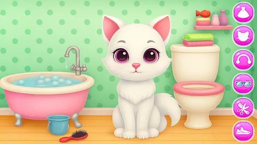 Cute Kitty Caring and Dressup