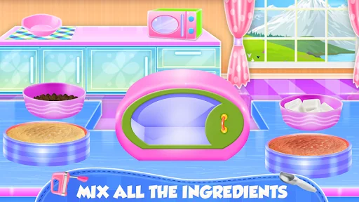 Fruity Ice Cream Cake Cooking