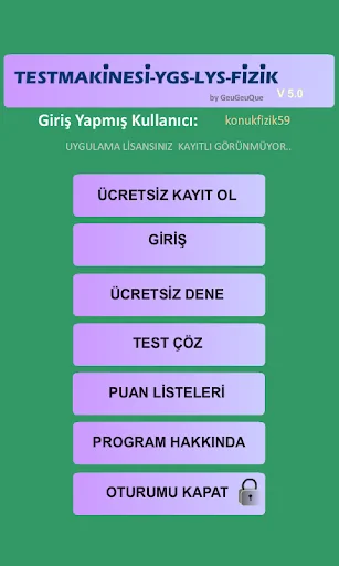 TestMakinesi fizik