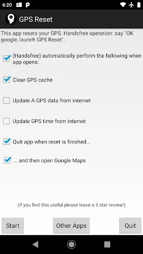 GPS Reset (handsfree)