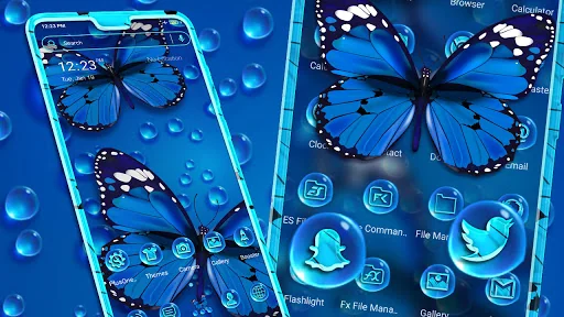 Blue Butterfly Launcher Theme screenshot 1