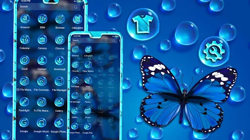 Blue Butterfly Launcher Theme screenshot 2
