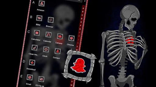 Broken Heart Skeleton Theme screenshot 3