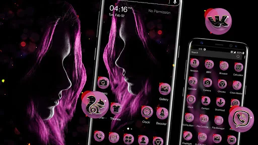 Dark Girl Launcher Theme screenshot 1