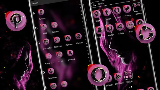 Dark Girl Launcher Theme screenshot 3