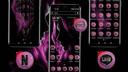 Dark Girl Launcher Theme screenshot 4