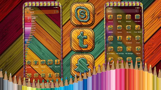 Pencil Color Launcher Theme screenshot 1