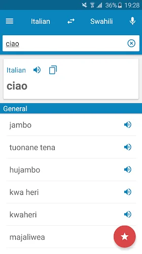 Italian-Swahili Dictionary
