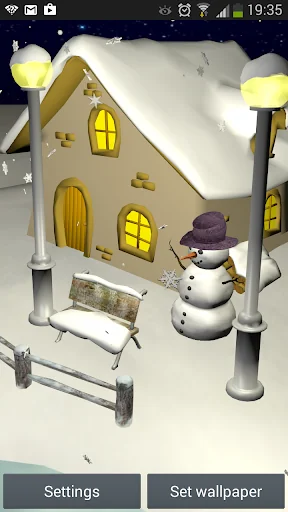 Snowfall 3D - Live Wallpaper screenshot 1