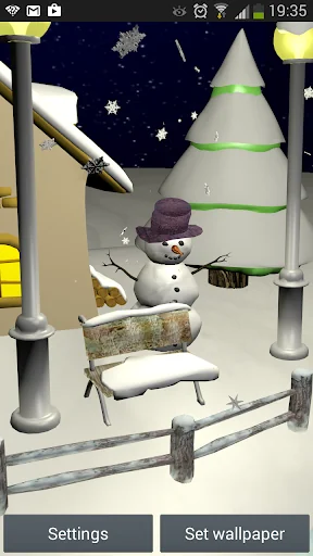 Snowfall 3D - Live Wallpaper screenshot 2