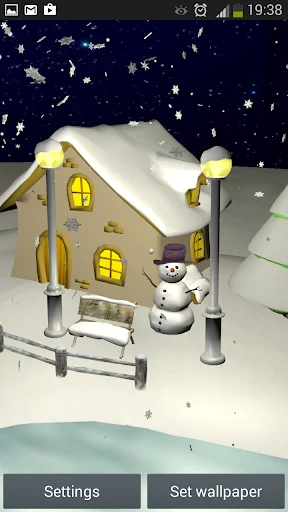 Snowfall 3D - Live Wallpaper screenshot 4