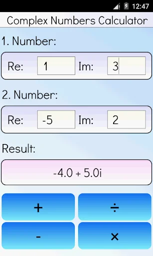 Complex Numbers Calculator screenshot 2