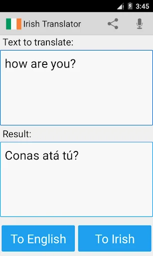 Irish English Translator screenshot 1