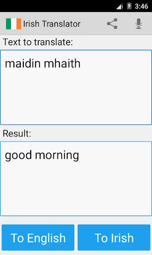 Irish English Translator screenshot 2