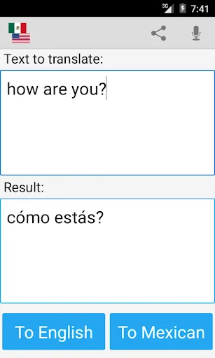 Mexican English Translator screenshot 1