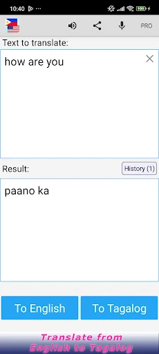 Tagalog English Translator screenshot 2