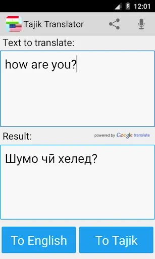 Tajik English Translator