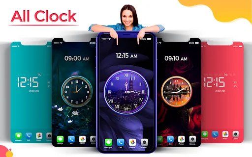 Digital Live Clock wallpaper
