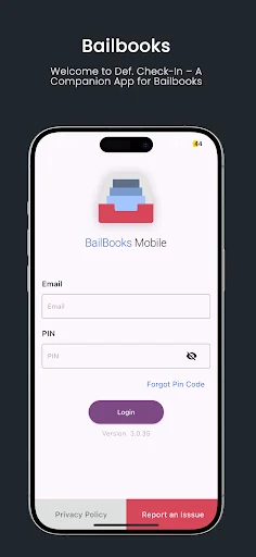 Bailbooks Defendant App screenshot 1