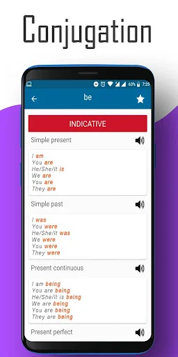 English verbs conjugation screenshot 4