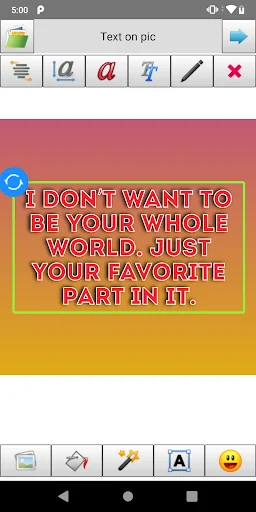 Text on pic - Text on photo