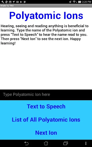 Polyatomic Ions