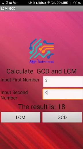 Calculate GCD and LCM