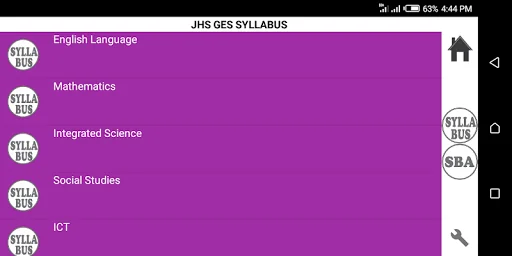 GES JHS Syllabus + SBA