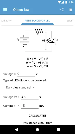 Ohm's Law screenshot 2