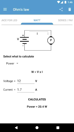 Ohm's Law screenshot 3