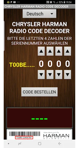 Radio Code Alfa VP4 940 BE2807