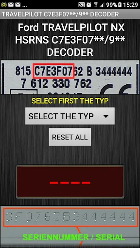Travelpilot Radiocode Decoder