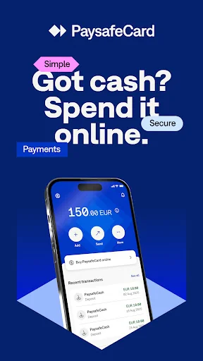 PaysafeCard - prepaid payments screenshot 1