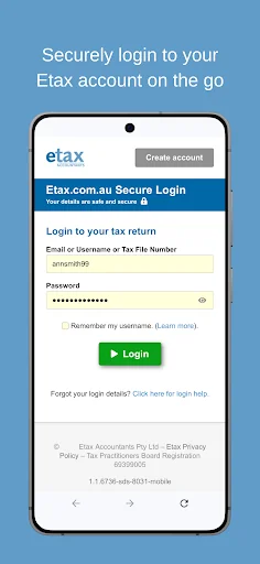 Etax Mobile App (Australia)