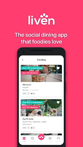 Liven - Eat, Pay & Earn Food screenshot 1