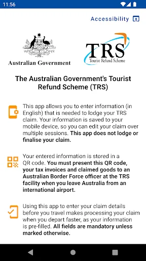 Tourist Refund Scheme screenshot 1