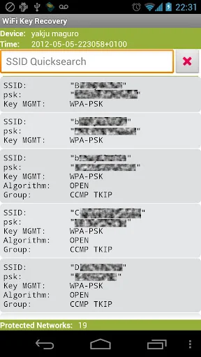 WiFi Key Recovery (needs root)