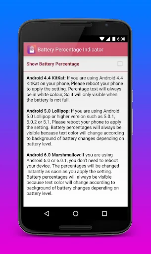 Battery Percentage Indicator