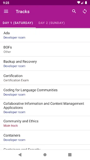 FOSDEM Companion screenshot 1